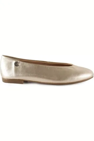 Chamby Bailarinas |Manoletinas de piel dorada | Mujer para mujer