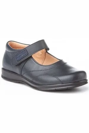 Angelitos Zapatos Bajos Colegiales merceditas de piel by para niña