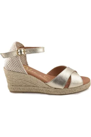 Blusandal Alpargatas Alpargatas de piel doradas by para mujer