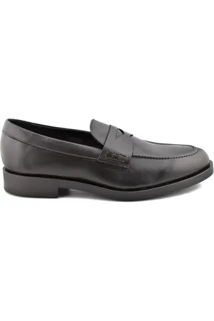 CASUAL Zapatos Bajos Zapatos Mocasines negros de piel by para hombre