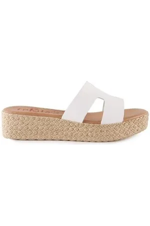 Tekila Sandalias Sandalias de Piel blancas con plataforma by para mujer