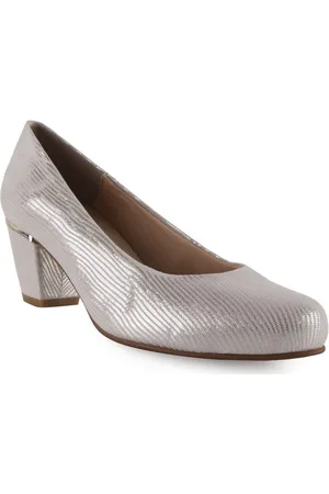Chamby Zapatos de tacón Zapatos Salones plateados de piel by para mujer