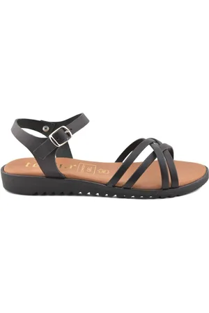 Tekila Sandalias | Sandalias planas negras | Mujer para mujer