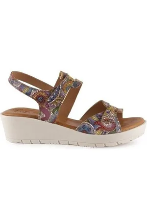 Pie De Angel Sandalias Sandalias de piel con cuña by para mujer