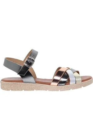 Blusandal Sandalias Sandalias planas metalizadas de piel by para mujer