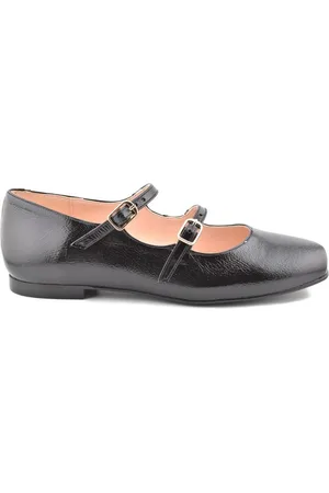 CASUAL Bailarinas Zapatos negros de piel by para mujer