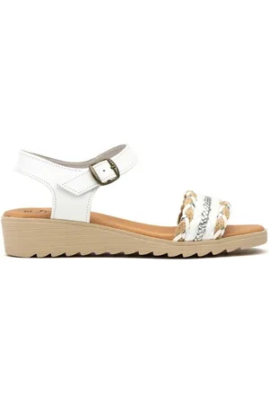 Cbp - Conbuenpie Sandalias Sandalias de mujer blancas de Piel by CBP para mujer