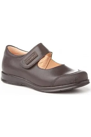 Angelitos Zapatos Bajos Colegiales merceditas de piel by para niña