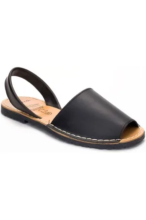 Avarcas Cortuño Sandalias Avarcas Menorquinas de piel negras by C.Ortuño para hombre