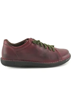 Boleta Zapatos | Zapatos piel casual burdeos | Mujer para mujer