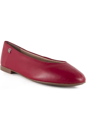 Chamby Bailarinas Bailarinas de piel rojas para mujer