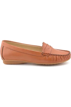 CASUAL Bailarinas Bailarinas marrones de piel by para mujer