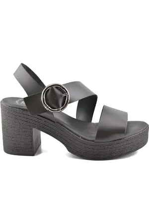 Amelie Sandalias Sandalias de piel negras con tacón alto by para mujer