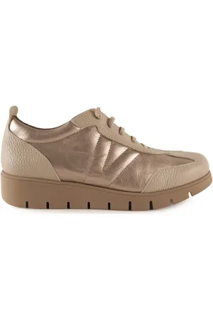 Chamby Zapatos | Zapatillas piel casual platino | Mujer para mujer