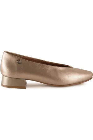 Chamby Bailarinas Bailarinas de piel metalizada con tacón by para mujer