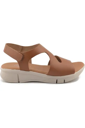 Cbp - Conbuenpie Sandalias Sandalias de piel marrones para mujer