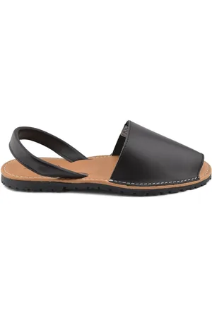 Cbp - Conbuenpie Sandalias Cbp|Abarcas menorquinas acolchadas de piel negras|Mujer para mujer
