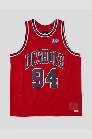 Dcshoes Camiseta Camiseta Shy Town Jersey Knit Roja para hombre