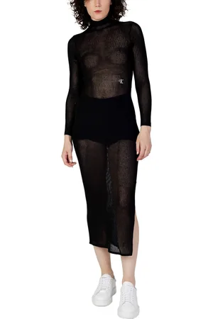 Calvin Klein Vestido largo SHEER TIGHT SWEATER J20J222275 para mujer
