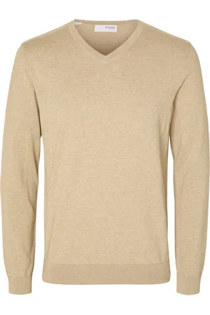 SELECTED Jersey Berg Pullover V-Neck Kelp para hombre