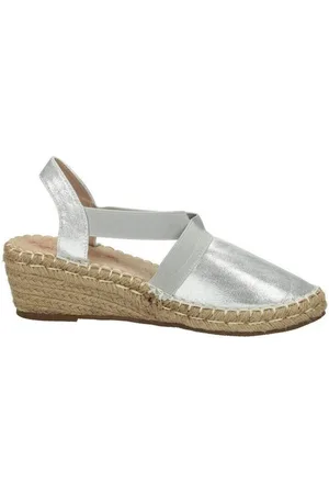 Mandarina Duck Zapatillas de senderismo Alpargata metalizada para mujer