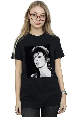 David Bowie Camiseta manga larga Looking para mujer
