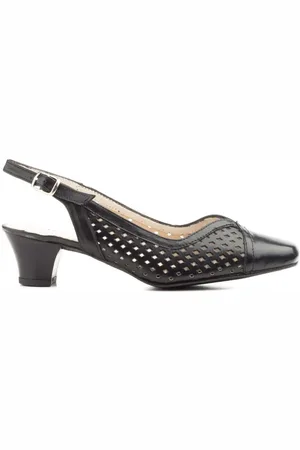 Cbp - Conbuenpie Zapatos de tacón Salones destalonados de piel negros by CBP para mujer