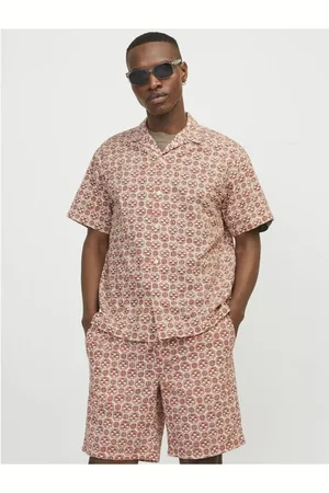 JACK & JONES Camisa manga larga 12255206 SEERDUCKER RESORT-MAPLE SYRUP para hombre