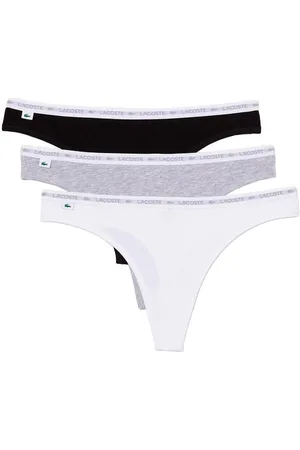 Lacoste Braguitas - Tanga 3 Pack con Logo para mujer