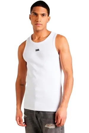 Karl Lagerfeld Camiseta - Camiseta Sin Mangas y Logo para hombre
