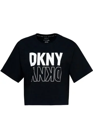 DKNY Blusa - Camiseta Corta con Logo para mujer