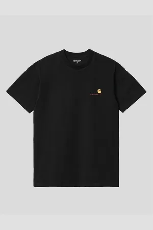 Carhartt Camiseta Camiseta American Script Tee Negra para hombre