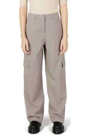 ONLY Pantalones ONLJOSS HW STRAIGHT CARGO CHECK PANT TLR 15306277 para mujer