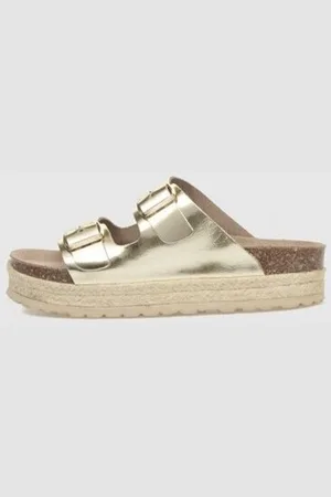 Kamome Sandalias BIO ANA 2 PLATINO para mujer