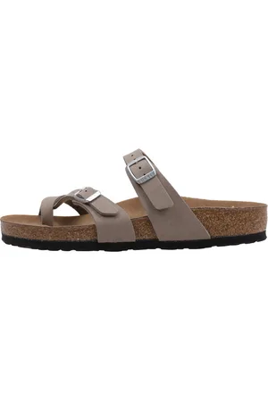 Birkenstock Sandalias Mayari SYN Soft Grey Taupe VEG para mujer