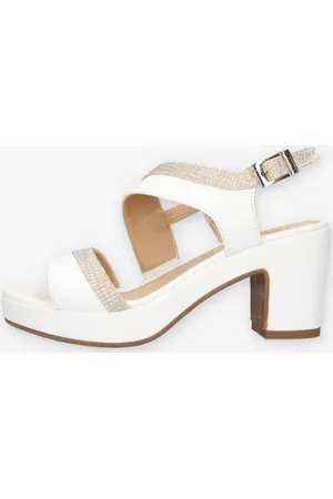 Clia Walk Sandalias ELEGANT62-BIANCO para mujer
