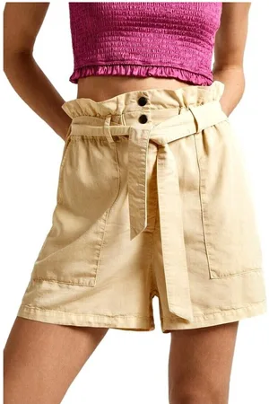 Pepe Jeans Short SHORTS PAPER BAG CON CINTURÓN PL801102 para mujer