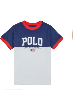 Ralph Lauren Camiseta SS CN RINGER-KNIT SHIRTS-T-SHIRT para niño