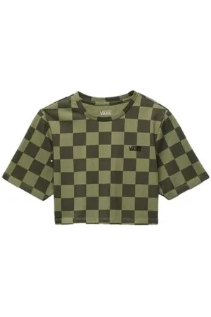 Vans Camiseta manga larga CAMISETA MUJER CHECKER CREW CROP II para mujer