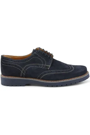 Duca Di Morrone Zapatos Bajos Tancredi - Suede Blue para hombre