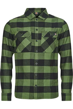 Dickies Camisa manga larga NEW SACRAMENTO SHIRT PINE GREEN para hombre