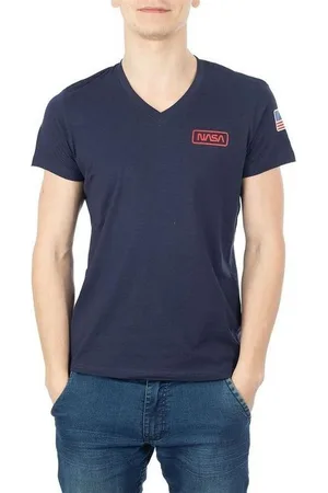 Nasa Tops y Camisetas BASIC FLAG V NECK para hombre