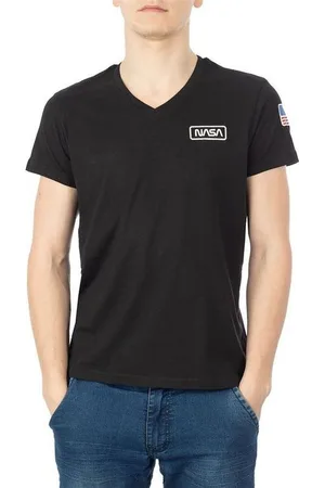 Nasa Tops y Camisetas BASIC FLAG V NECK para hombre