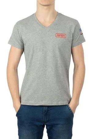 Nasa Tops y Camisetas BASIC FLAG V NECK para hombre