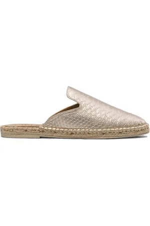 Paez Alpargatas Mule W - Vegan Leather Snake Gold para mujer
