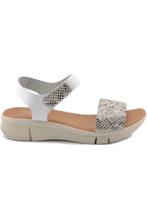 Cbp - Conbuenpie Sandalias Sandalias blancas de piel para mujer