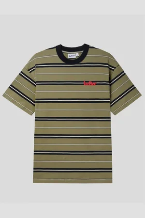 Butter Goods Camiseta Camiseta Bryce Stripe Sage para hombre