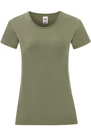 Fruit Of The Loom Camiseta manga larga Iconic 150 para mujer