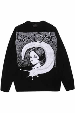 Junji-Ito Jersey Slug Girl para mujer