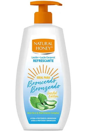 Natural Honey Protección solar Aloe Vera Bronceado Loción Corporal para mujer